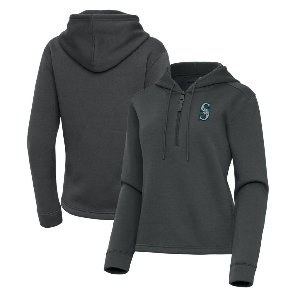Seattle Mariners Antigua Women's Contemporary Quarter-Zip Hoodie | MLB Online