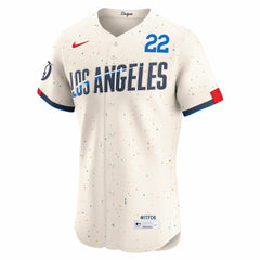 Clayton Kershaw Los Angeles Dodgers City Connect Elite Jersey - Cream