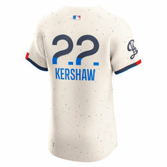 Clayton Kershaw Los Angeles Dodgers City Connect Elite Jersey - Cream