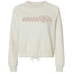 Philadelphia Phillies Soft as a Grape Women's Tonal Checkered Sweatshirt | MLB For sale