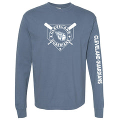 Cleveland Guardians Soft as a Grape Women's Pigment Dye Long Sleeve T-Shirt | MLB On Sale