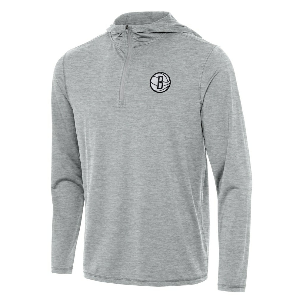 Brooklyn Nets Antigua Tidy Quarter-Zip Hoodie On Sale