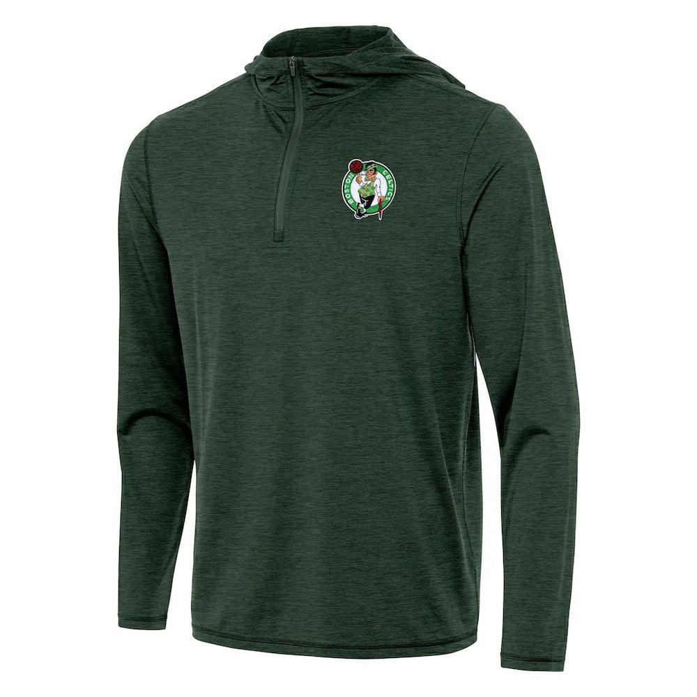 Boston Celtics Antigua Tidy Quarter-Zip Hoodie New