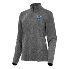 Charlotte Hornets Antigua Women's Mentor Quarter-Zip Mock Long Sleeve Top New