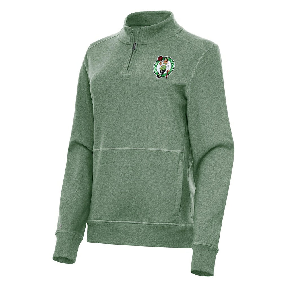 Boston Celtics Antigua Women's Crush Quarter-Zip Fleece Sweatshirt Discount