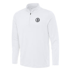 Brooklyn Nets Antigua Reprocess Quarter-Zip Top On Sale