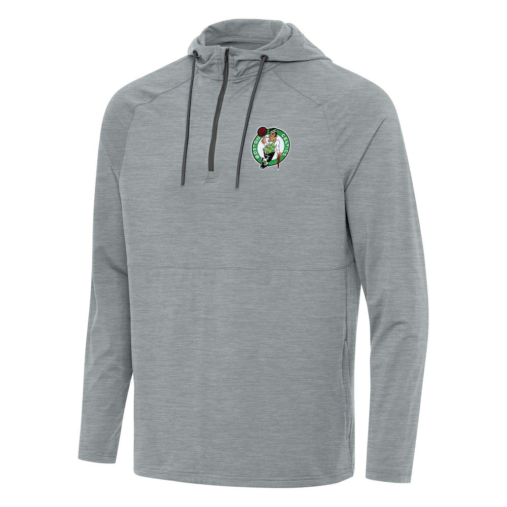 Boston Celtics Antigua Spikes Raglan Quarter-Zip Hoodie For Sale