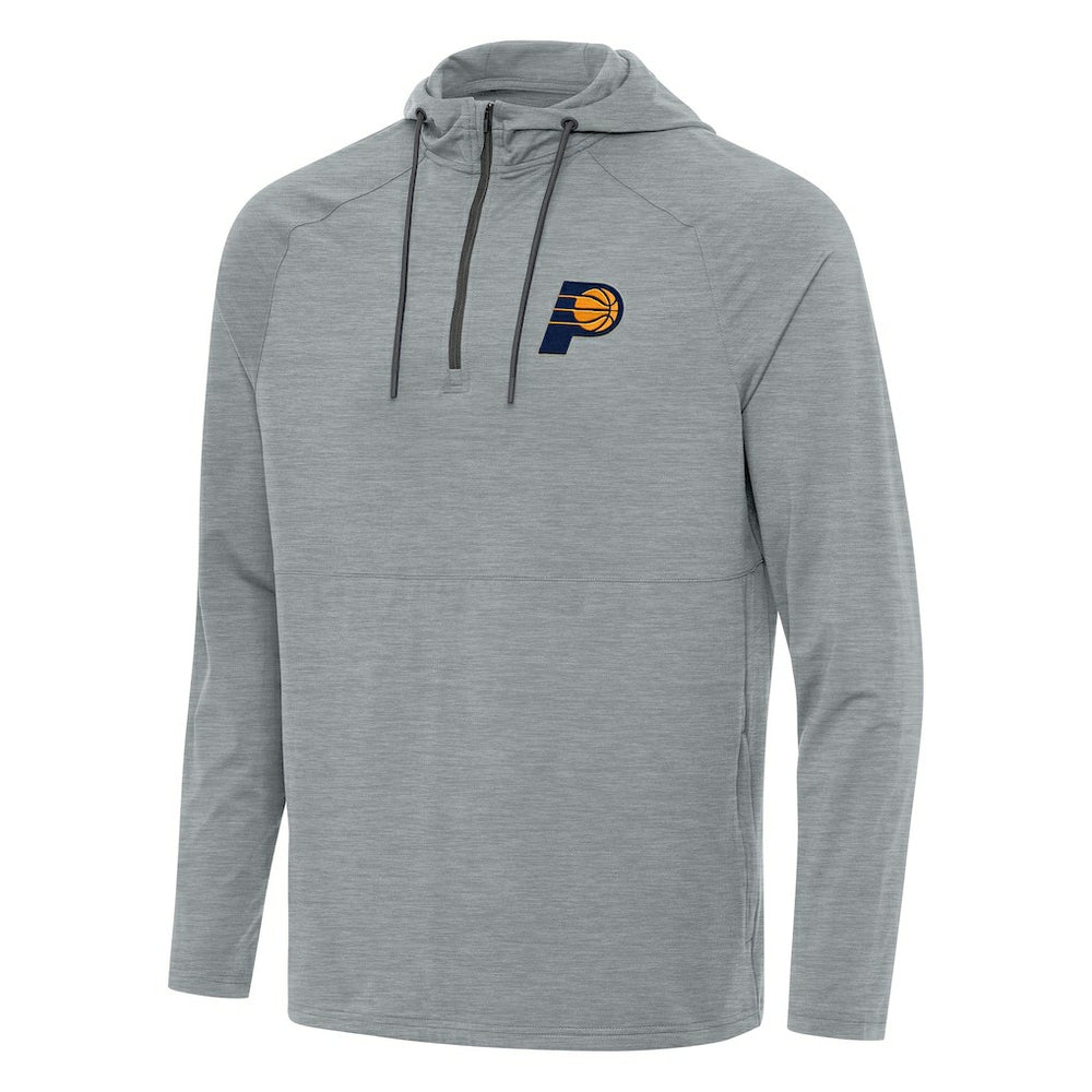 Indiana Pacers Antigua Spikes Raglan Quarter-Zip Hoodie New
