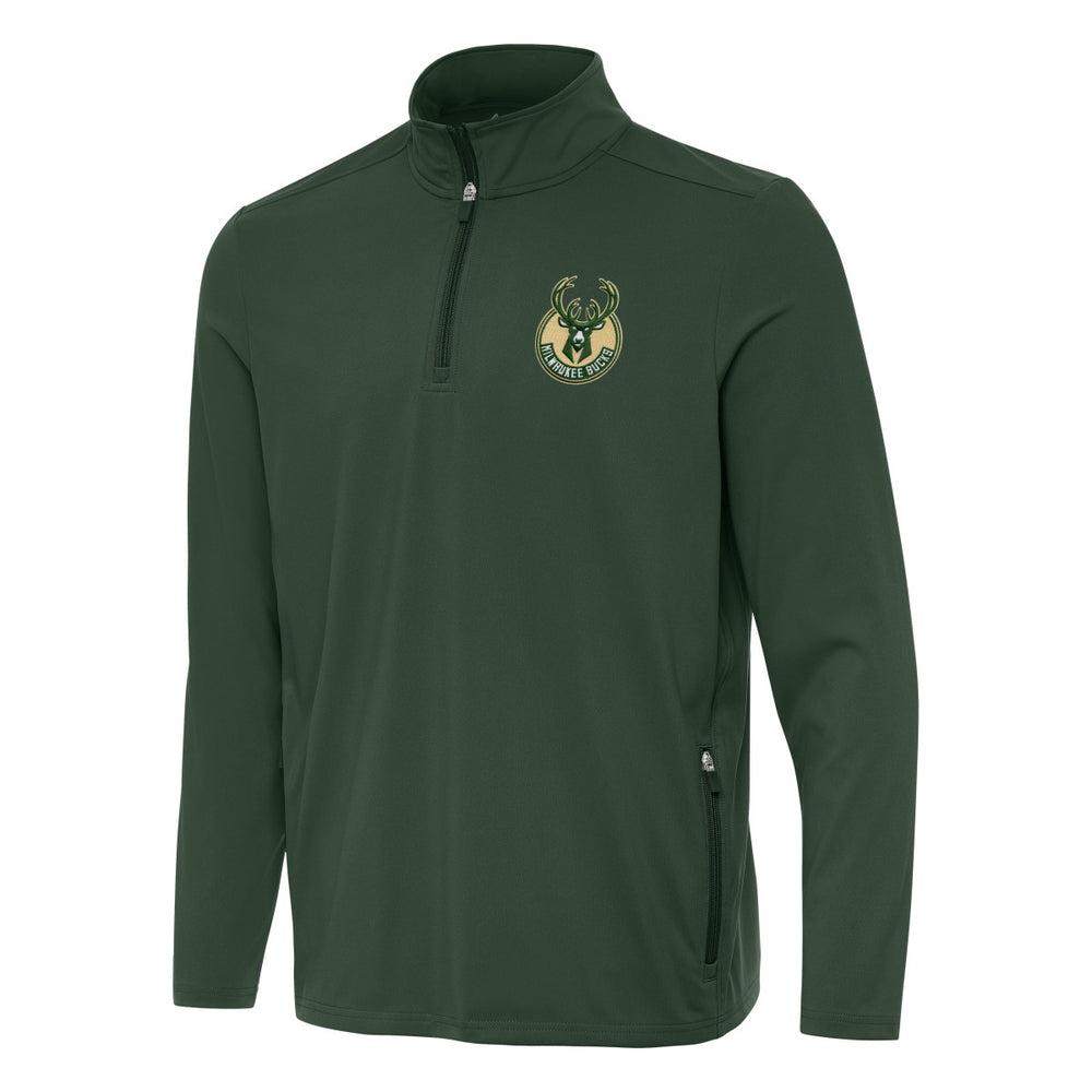 Milwaukee Bucks Antigua Perilous Quarter-Zip Sweatshirt Discount