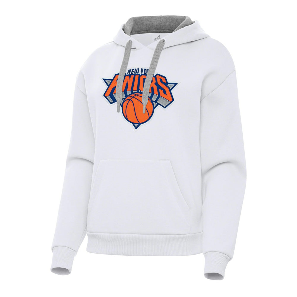 New York Knicks Antigua Women's Victory Pullover Hoodie New