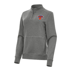 New York Knicks Antigua Women's Crush Quarter-Zip Fleece Sweatshirt Discount