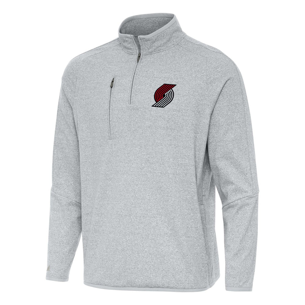 Portland Trail Blazers Antigua Certain Quarter-Zip Tri-Blend Sweatshirt Discount