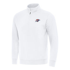 Oklahoma City Thunder Antigua Victory Quarter-Zip Mock Sweatshirt New