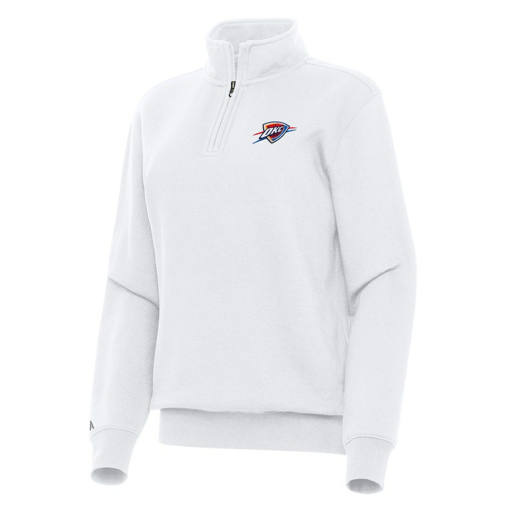 Oklahoma City Thunder Antigua Women's Victory Quarter-Zip Sweatshirt On Sale