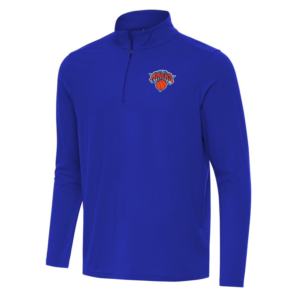New York Knicks Antigua Intent Quarter-Zip Top On Sale