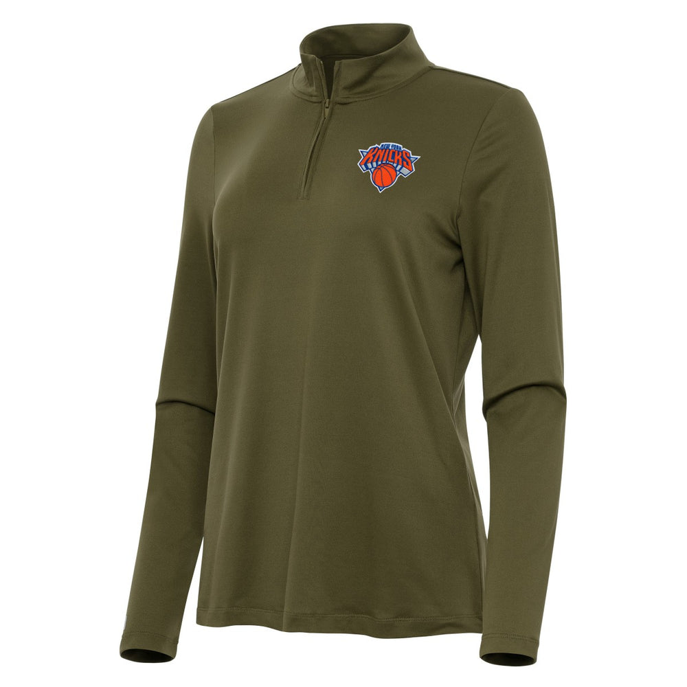 New York Knicks Antigua Women's Reprocess Quarter-Zip Top For Sale
