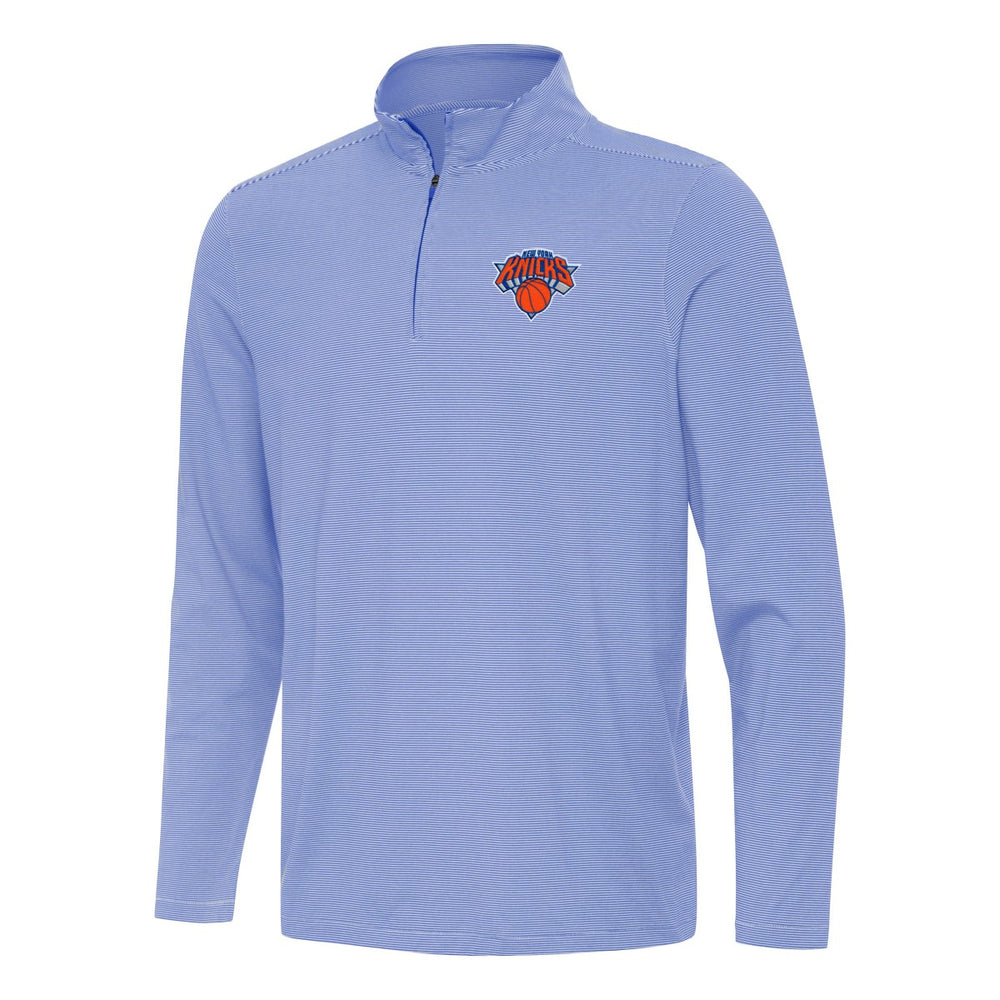 New York Knicks Antigua Twine Quarter-Zip Top On Sale