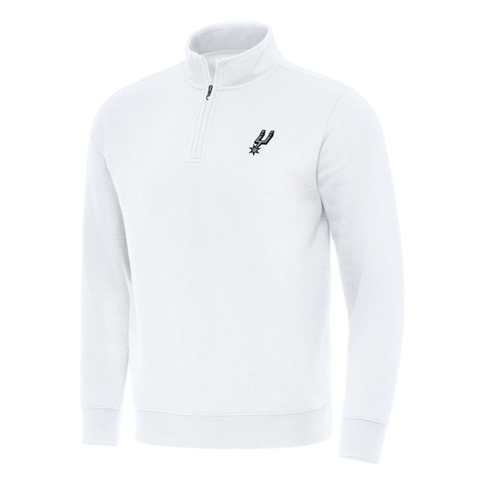 San Antonio Spurs Antigua Victory Quarter-Zip Mock Sweatshirt New
