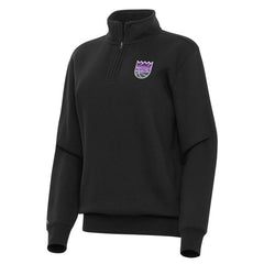 Sacramento Kings Antigua Women's Victory Quarter-Zip Sweatshirt On Sale