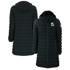 Cleveland Browns Cutter & Buck Women's Mission Ridge Repreve Eco Insulated Full-Zip Hoodie Long Puffer Jacket