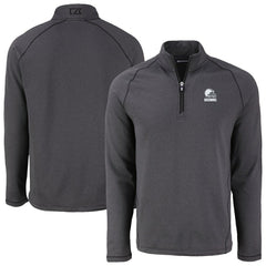 Cleveland Browns Cutter & Buck Peshastin Eco Fleece Recycled Half-Zip Pullover