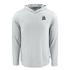 Cleveland Browns Cutter & Buck Coastline Epic Comfort Eco Recycled Long Sleeve Hooded T-Shirt