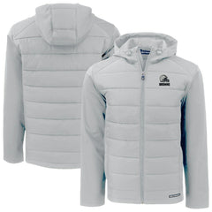 Cleveland Browns Cutter & Buck Evoke Hybrid Eco Softshell Recycled Full-Zip Hooded Jacket