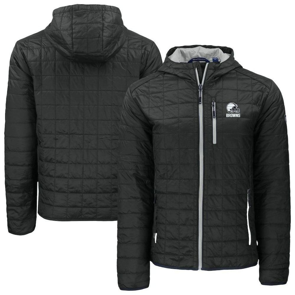 Cleveland Browns Cutter & Buck Rainier Primaloft Eco Full-Zip Hooded Jacket