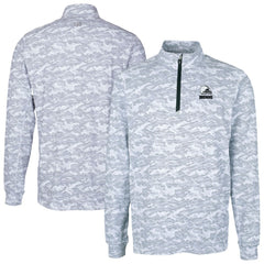 Cleveland Browns Cutter & Buck Big & Tall Traverse Stretch Eco Camo Print Quarter-Zip Top