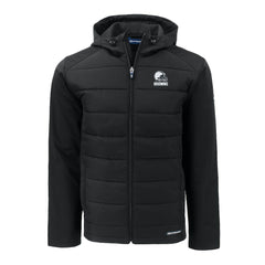Cleveland Browns Cutter & Buck Big & Tall Evoke Hybrid Eco Softshell Recycled Full-Zip Hooded Jacket