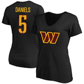 Washington Commanders Jayden Daniels Women's Plus Size Fair Catch Name & Number Scoop Neck T-Shirt
