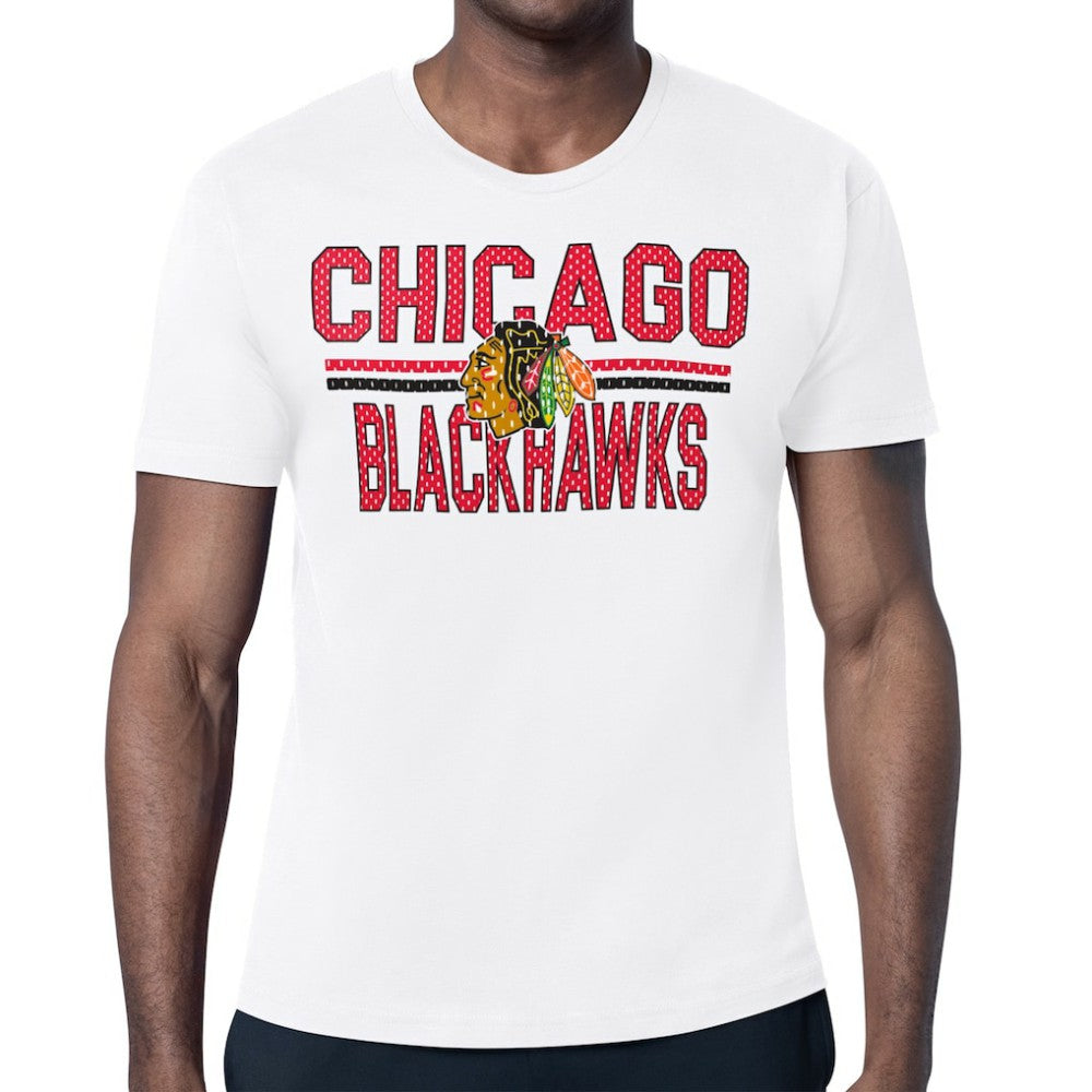 Chicago Blackhawks Starter Mesh Look Team Name T-Shirt Online