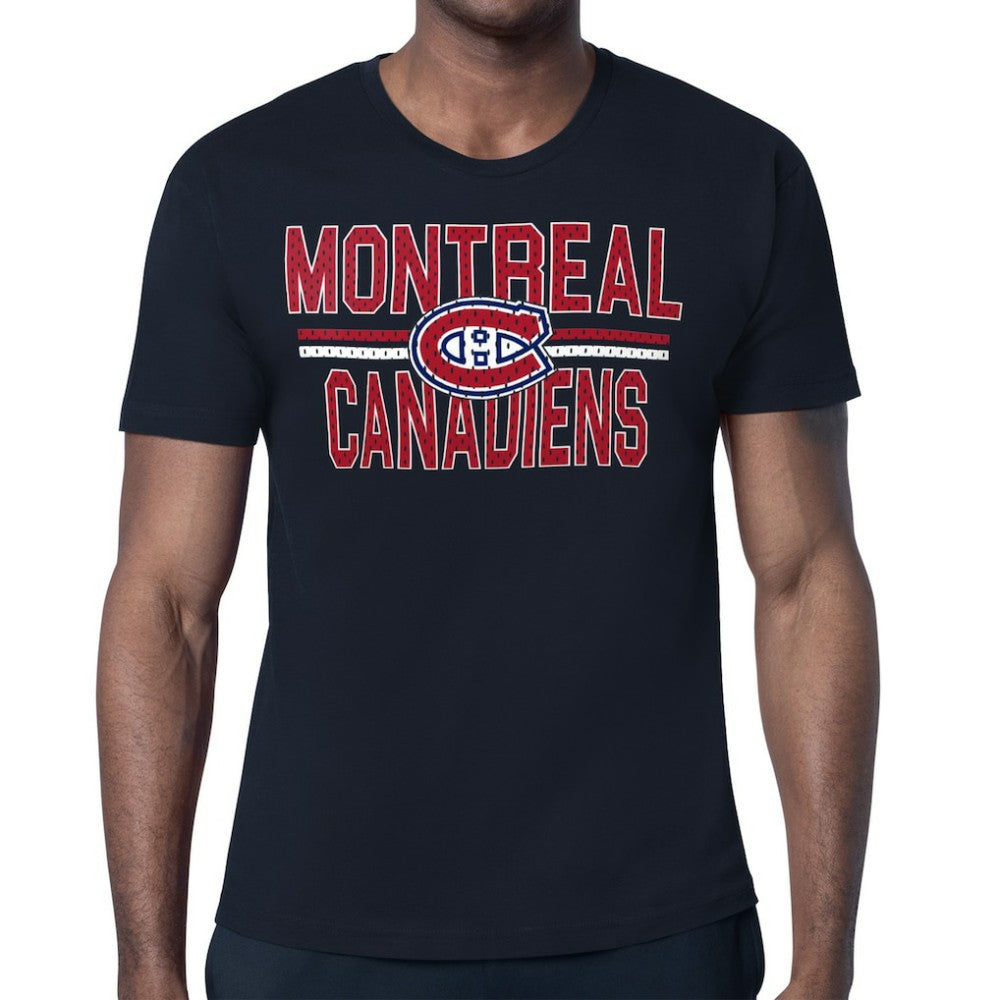 Montreal Canadiens Starter Mesh Look Team Name T-Shirt On Sale