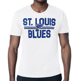 St. Louis Blues Starter Mesh Look Team Name T-Shirt On Sale