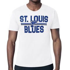 St. Louis Blues Starter Mesh Look Team Name T-Shirt On Sale