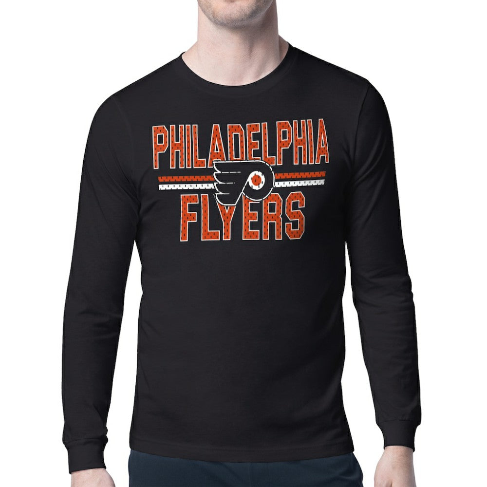 Philadelphia Flyers Starter Mesh Look Team Name Long Sleeve T-Shirt Discount