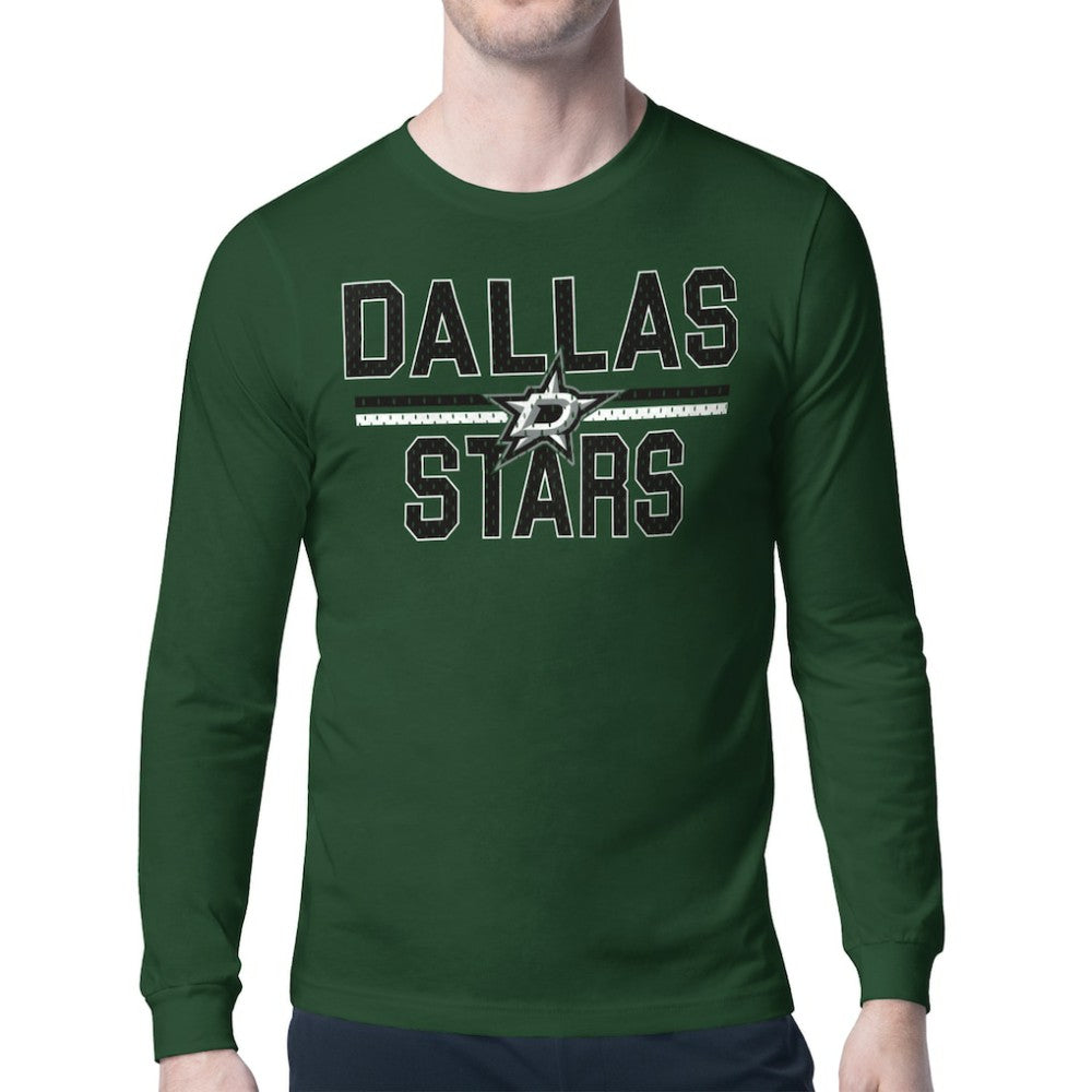 Dallas Stars Starter Mesh Look Team Name Long Sleeve T-Shirt For Sale