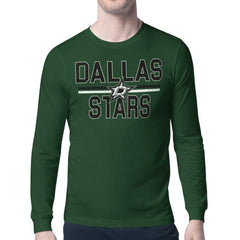 Dallas Stars Starter Mesh Look Team Name Long Sleeve T-Shirt For Sale