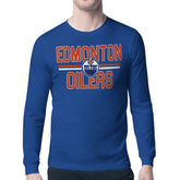 Edmonton Oilers Starter Mesh Look Team Name Long Sleeve T-Shirt Sale