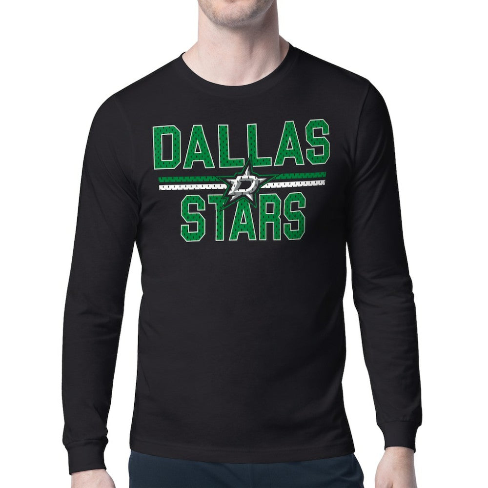 Dallas Stars Starter Mesh Look Team Name Long Sleeve T-Shirt Outlet