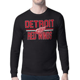 Detroit Red Wings Starter Mesh Look Team Name Long Sleeve T-Shirt Online
