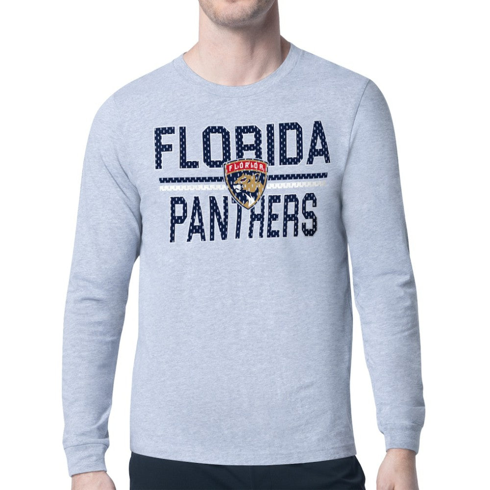 Florida Panthers Starter Mesh Look Team Name Logo Long Sleeve T-Shirt For Sale