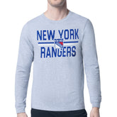 New York Rangers Starter Mesh Look Team Name Logo Long Sleeve T-Shirt Discount