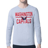 Washington Capitals Starter Mesh Look Team Name Logo Long Sleeve T-Shirt Sale