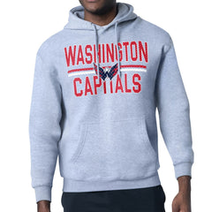 Washington Capitals Starter Mesh Look Team Name Logo Tri-Blend Pullover Hoodie On Sale