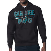 San Jose Sharks Starter Mesh Look Team Name Logo Tri-Blend Pullover Hoodie On Sale