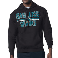 San Jose Sharks Starter Mesh Look Team Name Logo Tri-Blend Pullover Hoodie On Sale