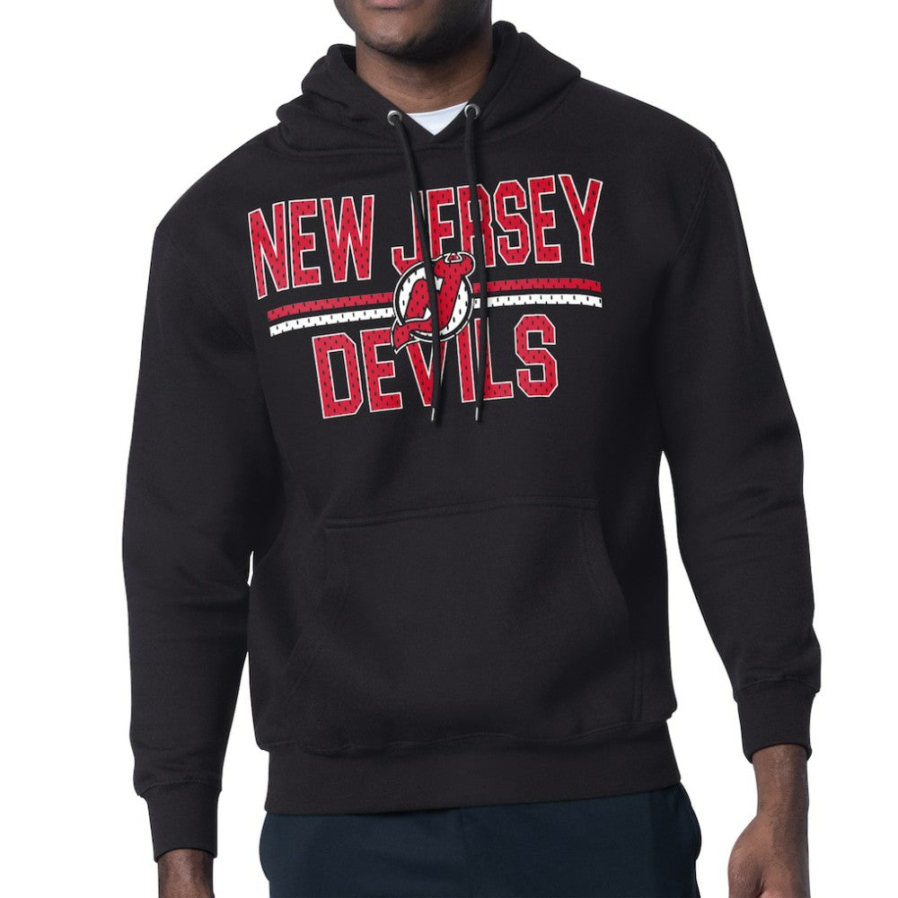 New Jersey Devils Starter Mesh Look Team Name Logo Tri-Blend Pullover Hoodie On Sale