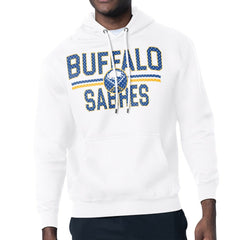 Buffalo Sabres Starter Mesh Look Team Name Logo Tri-Blend Pullover Hoodie Outlet