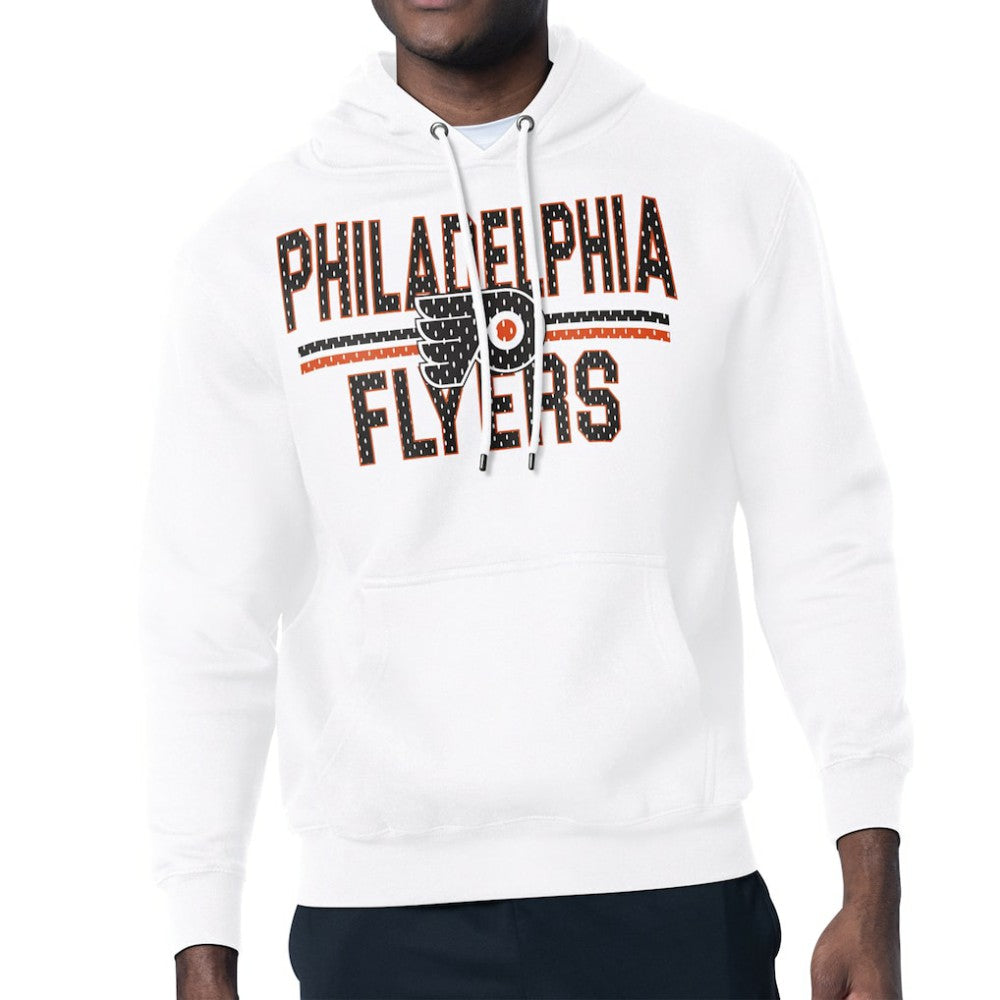 Philadelphia Flyers Starter Mesh Look Team Name Logo Tri-Blend Pullover Hoodie For Sale